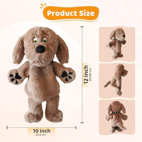 Puppet Pals 10 "Plush Brown Dog Puppet - لعبة دمية ناعمة وتفاعلية للأطفال والبالغين in Saudi Arabia
