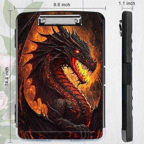 Flame Dragon A4 Clipboard with Storage Pen Holder, Clipboards Organizer Nursing Clipboard Foldable File Folder Plastic Clipboard Folio Clip Board for Office Students Classroom Doctor in Saudi Arabia