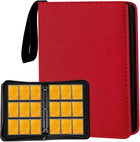 Card Binder 9 Pocket Precium Zipper Card Card Album 720 Cards Bolders for MTG TCG Sports Cards Binder (Black) in Kuwait