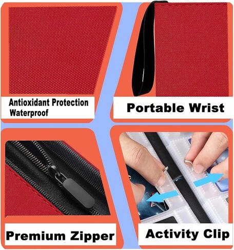 Card Binder 9 Pocket Precium Zipper Card Card Album 720 Cards Bolders for MTG TCG Sports Cards Binder (Black) in Kuwait