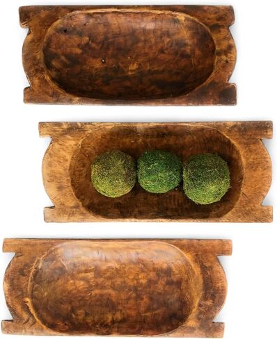 26" -27" Montana Decorative Wood Dough Bowl, The Montana Large Decorative Dough Bowl, Table Center Piece, Decorative Bowl in Kuwait