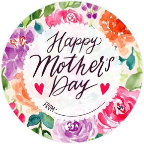 Waahome to From Mothers Day Stickers - 36pcs Happy Mother's Gift Hights Tarks 1.5 "Flower Mom Stickers for Gift Wrap Box Envelope Envelop