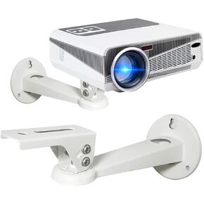 2-Be-Best Mini Projector Wall Mount Angle Adjustable Projector Mount Mount length 7.87 in / 20 سم خيط 1/4 بوصة M4 M6 دوران 360 درجة كأجهزة عرض CCTV DVR كاميرا جبل للمكتب والمنزل الأسود in Kuwait