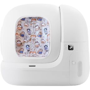 Curtain for Self Cleaning Cat Litter Box,Reduces Cat Litter Bounce, Stops Odors from The Litter Box Self Cleaning (Wave, Square)