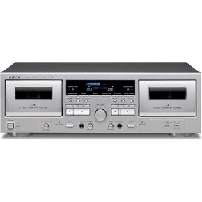 Teac W-1200 Dual Cassette Deck with Recorder/USB/Pitch/Karaoke-Mic-in and Remote
