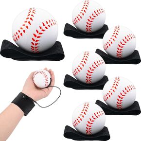 Deekin 6 PCS 2.36 بوصة معصم معصم العودة ألعاب Wristband ألعاب Rebound Ball على كرات معصم نطاط سلسلة لممارسة المعصم المرح النشاط في الهواء الطلق للبالغين