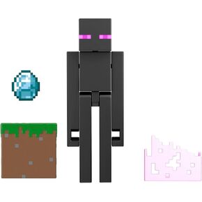 Mattel Minecraft Action Figure & Accessories 2 pack with Enderman في مقياس 3.25 بوصة ، مجموعة لعبة قابلة للتحصيل