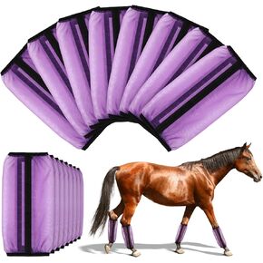 Sanwuta 16pcs Horse Mesh Fly Boots Boots Fly Fly Boots تناسب طماق الحصان غير القابل للتنفس تقلل من الإزعاج والضغط