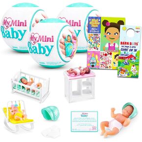 Zuru My Mini Baby Mystery Toy Set - حزمة مع 3 سلسلة من الكرات الغامضة ، الملصقات | كرات أعمى للأطفال والفتيات
