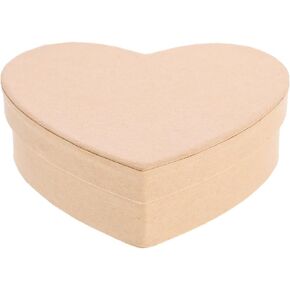 Heart Paper Mache Hat Boxes Kraft Paper Containers with Lids for Painting Crafting Storage Accessories Cosmetics Jewelry L in Kuwait