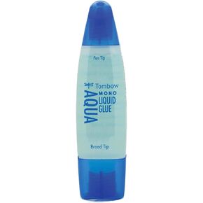 Tombow 52180 Mono Aqua Liquid Glue ، 1.69 أونصة ، حزمة واحدة. موزع نصيحة مزدوج لدقة لتغطية التغطية الكاملة التي تجف واضحا in Kuwait