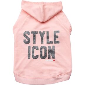 Christian Siriano New York Pink Style Icon Hoodie for Dogs, S