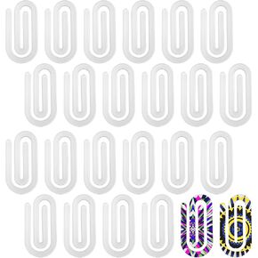 24pcs Sublimation Blanks Acrylic Paper Clips, 4x2in Giant Jumbo Sublimation Bookmarks Personalized Large Book Marks Office Big Paperclips for School, Classroom, Home, Gift, Teacher Supplies