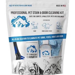 طقم طبقات Pet Pet & Odor Professional | مزيل وصمة عار السجاد - الكلب النظيف والبول ، البراز ، القيء - القضاء على الرائحة والرائحة على الفور