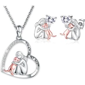 Apotie Sterling Silver Dog Dog Necklace STELLACE for Girls