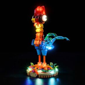 مجموعة مصباح LED تمت ترقيتها متوافقة مع مجموعة بناء Lego Heihei ، زخرفة الأضواء متوافقة مع LEGO 43272 (نموذج غير متضمن)