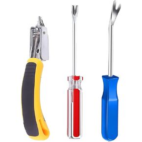 3PCS Heavy Duty Staple Remover Kit with Nail Puller, Tack Lifter Multi Tool for Upholstery, Flooring, Wooden Crates, Carpets, Walls, Construction Projects (Ergonomic Grip and Durable Steel) in Kuwait