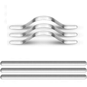 50pcs Bridge Bridge Strip ، Shed Protector Aluminium Strips (المواصفات: 0.02 × 0.2x3.54 بوصة) لقناع DIY مصنوع يدويًا مصنوعًا مقطعًا للجسر الأنف