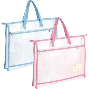 2 PCS A3 Project Bag لتخزين حرفة خياطة للمرشحات Clear Mesh Design Art Supply Bag Storage تنظيم مخططات للأعمال الفنية ومواد تعليمية متعددة الأغراض