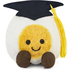 2025 CAP التخرج ، لعبة Boalible Egg Plush - قبعة الدكتوراه اللطيفة ، فاخرة للهدايا ، و 5.6 بوصة تذكارية تذكارية مضحكة للخريجين