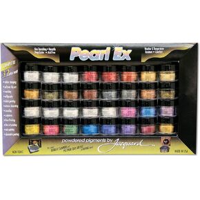 Jacquard Pearl Ex Pigment 32 Color Set Powder لراتنج الايبوكسي ، ألوان مائية ، حبر الخط والطين