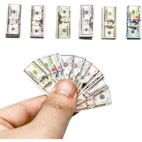 480pcs Prop Money Ministic Ministure Dollhouse Scene Model Mini Dollar Bill Prop for 1:12 Mini Dollhouse Decoration (Bill)