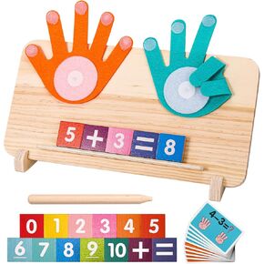 Finger Counting Math Toy,Adding and Subtracting Educational Tool Kindergarten Math Games for Kids 3+ Year Old,Math Manipulatives Number Counting Blocks Preschool Learning Toys for 3,4,5,6,7