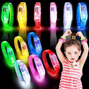 12 Pack Glow Sticks Light up Bracelets Party Favors, LED Bracelets Glow in The Dark Party Supplies, Easter Basket Stuffers Accessory Birthday Carnival Party Favors Gifts