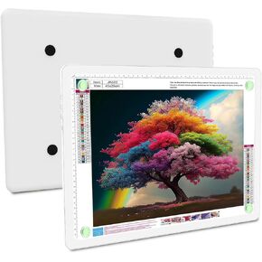 ELICE ELICE A4 LIGHT PAD مع حقيبة حمل ، لوح مصباح LED مغناطيسي مع زر مادي ، وسادة ضوء فنية فائقة الماس ، وصندوق ضوء رفيع للغاية للتتبع ، والأعشاب الضارة ، واللوحة الماس -البيضاء