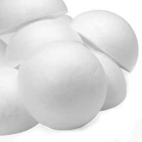 Vibedor 12 pcs 3 بوصة نصف كرات الرغوة كرات الستايروفوم البيضاء ، الرغوة الجافة نصف الكرة كرات الستايروفوم الصغيرة لعيد الميلاد ، عيد الشكر ومهرجان لمشاريع DIY ، مشاريع الحرف المنزلية