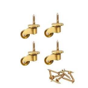 4 Pack Brass casters, with a Load Capacity of 110 pounds, 360 Degree Rotation, Movable for Luggage, Furniture, cabinets, Sofas, handcarts, Chairs, and beds, Easy to Install