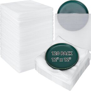 PERKOOP 120 Pack Scienting Sheets Pouches 12 "× 12" لأطباق التعبئة ، وسادة غلاف مواد الرغوة ، واللوازم المتحركة لتخزين التعبئة والشحن