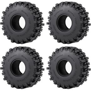 1.1 إطارات 64 مم مطاط ناعم 1.1 إطارات الزاحف إطارات الطين 4pcs ل 1/18 ترقيات RC Crawler Car Trx4m