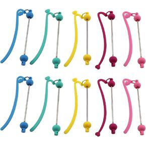 10pcs مرجعية قابلة للخرز DIY Metal Blastic Blant Strip Strip Strip Strick Office Hight Hight Hight Clit Book Clip Pendant