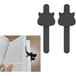 2pcs الإشارات الإشارات التلقائية للنساء للنساء ، علامات الكتب المغناطيسية للقراءة ، علامات كتاب القطط الأسود لمحبي الكتب ، هدية رائعة لأصدقاء المعلمين