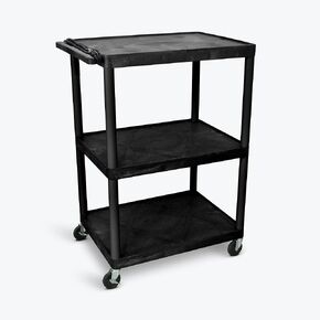 FSE 373-LP48E-B 48"H AV Cart - Three Shelves Electric