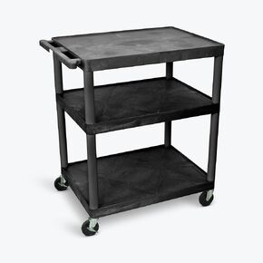 FSE 373-LP40-B 40"H AV Cart - Three Large Shelves