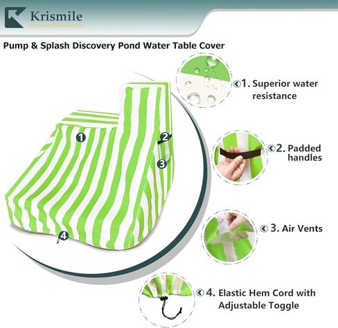 Kids Water Sensory Table Pool Cover, Heavy-Duty Waterproof Dust Proof Anti-UV Water Table Cover, Suitable for Splash Discovery Pond (Beige) in Kuwait