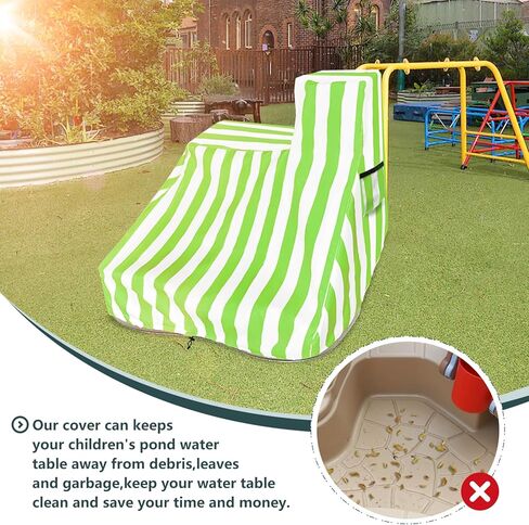Kids Water Sensory Table Pool Cover, Heavy-Duty Waterproof Dust Proof Anti-UV Water Table Cover, Suitable for Splash Discovery Pond (Beige) in Kuwait