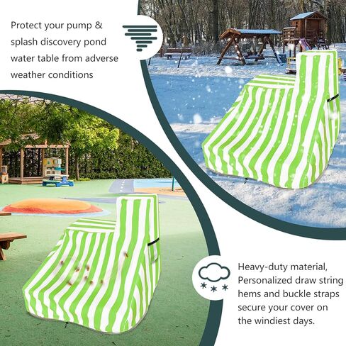 Kids Water Sensory Table Pool Cover, Heavy-Duty Waterproof Dust Proof Anti-UV Water Table Cover, Suitable for Splash Discovery Pond (Beige) in Kuwait