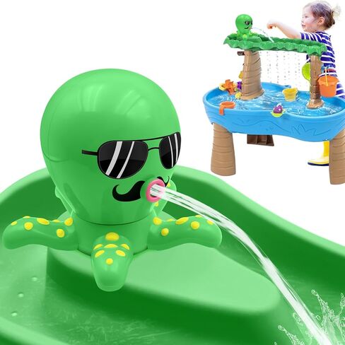 Octopus Water Table Pump, Battery Powered Water Pump for Water Table 3 Hours Non-Stop Fun Summer Outdoor Water Toys Outside Water Play Table Accessories for Toddlers Kids（Green） in Kuwait