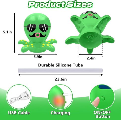 Octopus Water Table Pump, Battery Powered Water Pump for Water Table 3 Hours Non-Stop Fun Summer Outdoor Water Toys Outside Water Play Table Accessories for Toddlers Kids（Green） in Kuwait