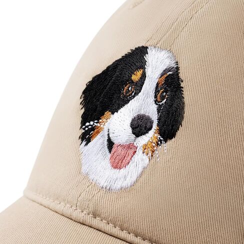 Bernese Mountain Dog Embroidered Hat - Washed Black Cap, Gifts for Bernese Mountain Dog Lovers, Adjustable Cotton Dad Hat for Dog Enthusiasts, Stylish and Comfortable in Saudi Arabia