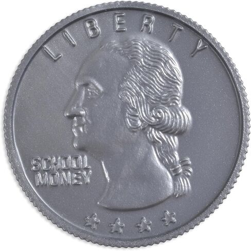 LEARNING ADVANTAGE-7522 Play Nickels - Set of 100 Plastic Coins - Designed and Sized Like Real US Currency - Teach Money Math With This Pretend Play Resource in Saudi Arabia