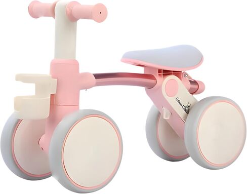 Toddler Balance Bike 18+ Months, Adjustable Handle Bars & Seat, Sippy Cup Holder Basket, Modern Chic Design, Lightweight & Durable, Promotes Coordination in Saudi Arabia