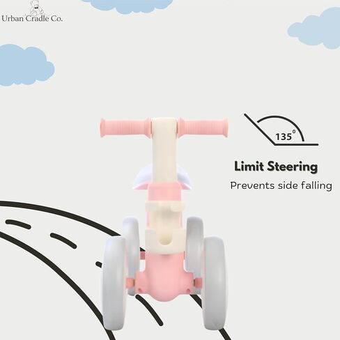 Toddler Balance Bike 18+ Months, Adjustable Handle Bars & Seat, Sippy Cup Holder Basket, Modern Chic Design, Lightweight & Durable, Promotes Coordination in Saudi Arabia