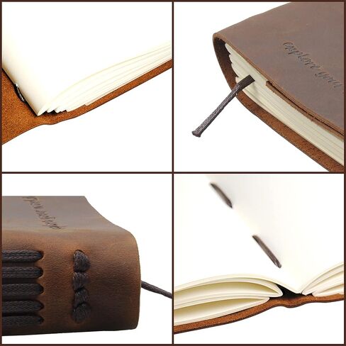 مجلة Leather Bound Bound للرجال والنساء ، مجموعة هدايا مصنوعة يدويًا مع مجلة جبلية منقوشة وقلم أنيق ، كلاسيكي ، دفتر كراسي ، رسم ، مخطط ومذكرات (300 صفحة) (8x6 ") in Saudi Arabia