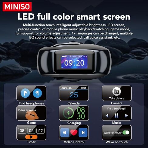 MINISO MS193 AI Translation Earbuds Real Time OWS Wireless Bluetooth Earphones 135 Language Translator Earbuds Open Ear translating Headphones fit iOS & Android for Travel Business Learning in Saudi Arabia
