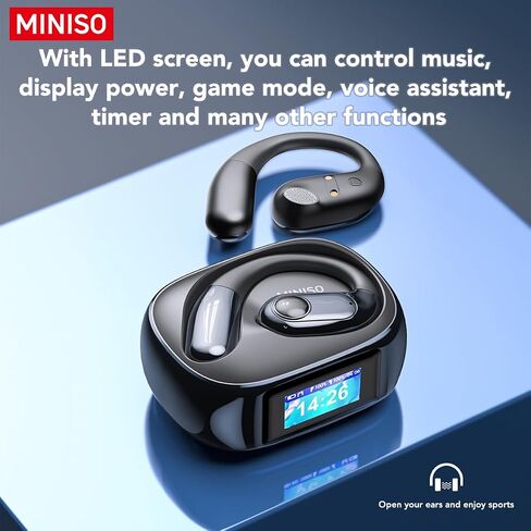 MINISO MS193 AI Translation Earbuds Real Time OWS Wireless Bluetooth Earphones 135 Language Translator Earbuds Open Ear translating Headphones fit iOS & Android for Travel Business Learning in Saudi Arabia
