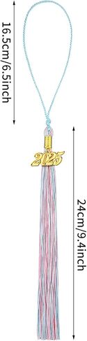 2024 Graduation Tassel Cord Ceremony Academic Gold Doctoral Two Colors Small Polyester Party with Pack Mini Black Student Doctor Red (Black) in Kuwait